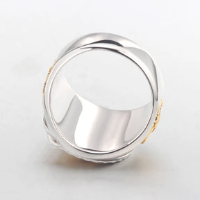 Sovereign Grand Inspector General Scottish Rite Ring - Sterling Silver Gold & Red