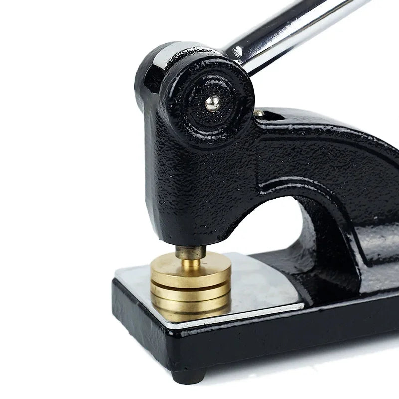 Emulation Rite Long Reach Seal Press - Heavy Embossed Stamp Black Color Customizable - Bricks Masons