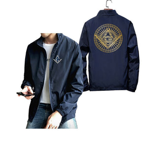 Master Mason Blue Lodge Jacket - Compass And Square All Seeing Eye (Multiple Colors)