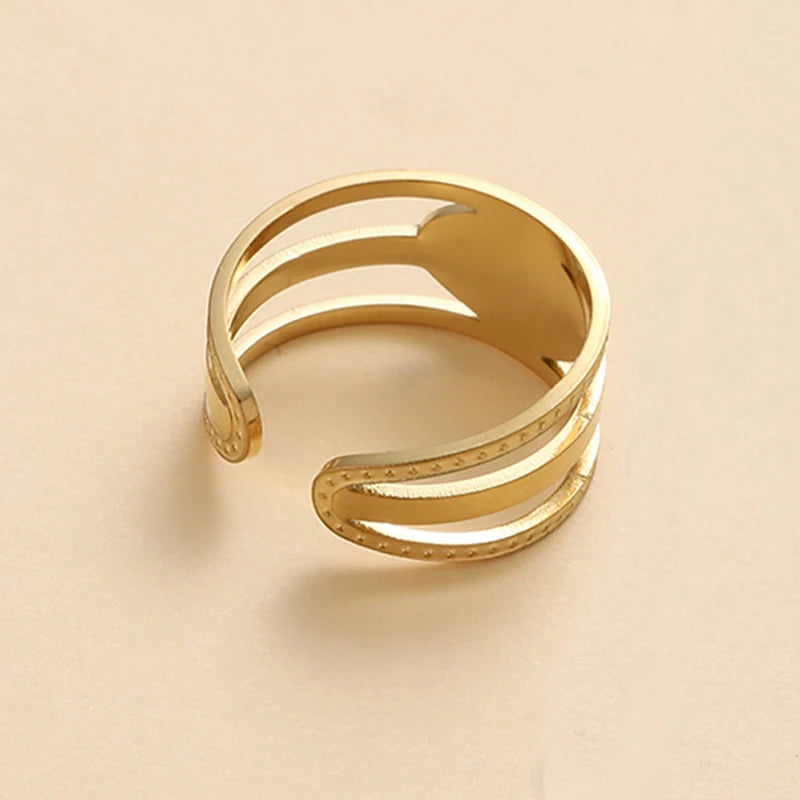Eye Of Providence Ring - Stainless Steel Gold Plated - Bricks Masons