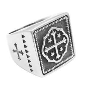 Knights Templar Ring - Saint Benedict Stainless Steel