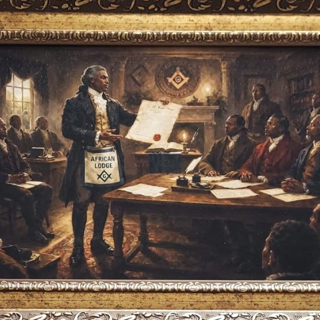 Masonic Canvas - The Founding of African Lodge - Bricks Masons