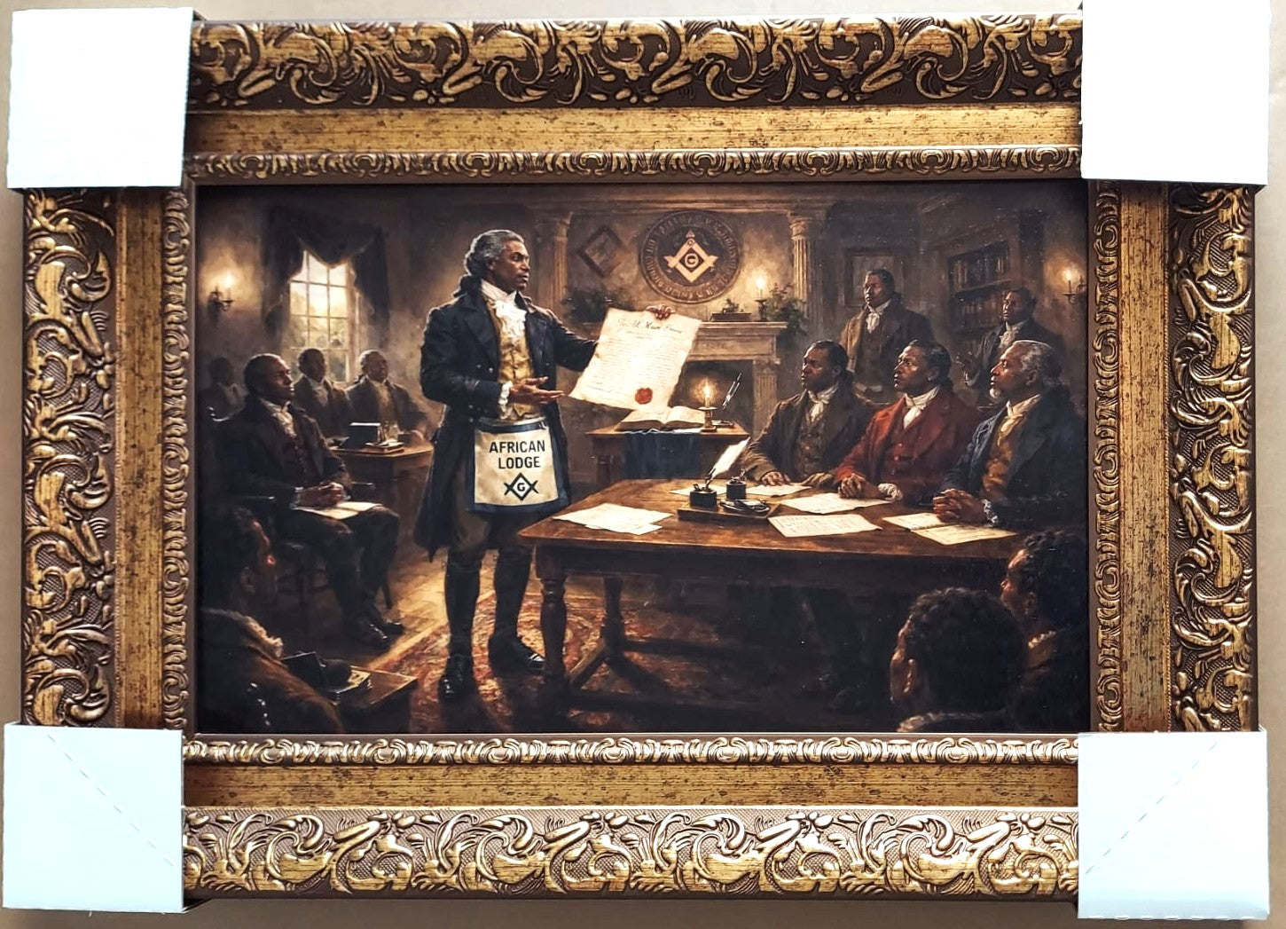 Masonic Canvas - The Founding of African Lodge - Bricks Masons