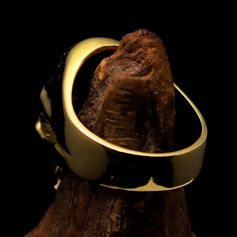 Ancient Egypt Keychain - Red Eye of Horus Skull Solid Brass - Bricks Masons