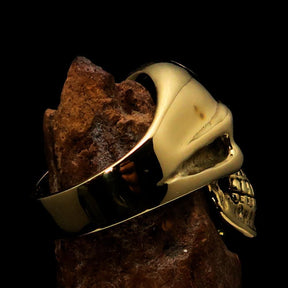 Ancient Egypt Keychain - Red Eye of Horus Skull Solid Brass - Bricks Masons