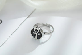 Ancient Egypt Ring - 316L Stainless Steel Adjustable Size - Bricks Masons