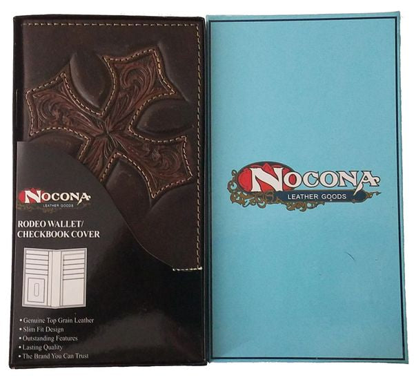 Past Master Blue Lodge Wallet - Nocona Cross Leather Chocolate