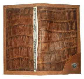 Past Master Blue Lodge Wallet - Ariat Long Gator Print Leather