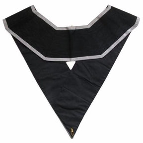 Deuxième Grand Juge 30th Degree French Collar - Black Moire with White Borders - Bricks Masons