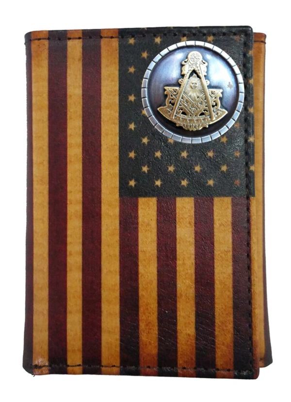 Past Master Blue Lodge Wallet - United States Flag