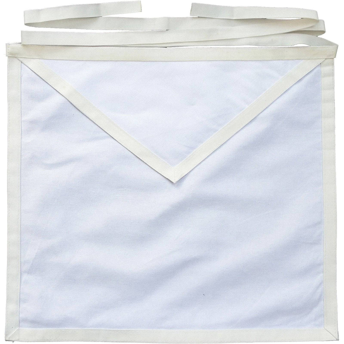 Entered Apprentice Blue Lodge Apron - All White Duck Cotton - Bricks Masons
