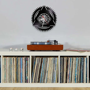 Eye Of Providence Wall Clock  - Black Color With Led Light Option - Bricks Masons