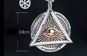 Eye Of Providence Necklace - Stainless Steel - Bricks Masons