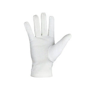 Gloves - White Cotton with Golden Acacia Leaf - Bricks Masons