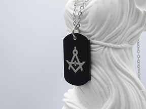 Master Mason Blue Lodge Necklace - Black Anodized Aluminium - Bricks Masons