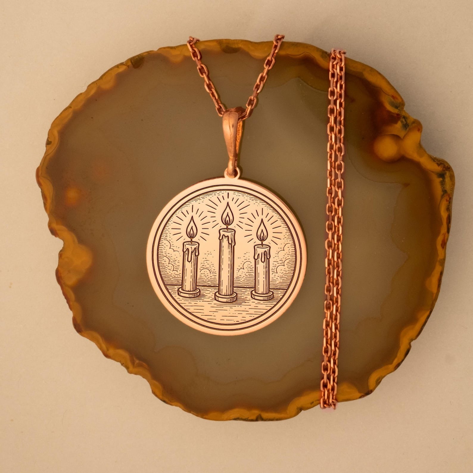 Masonic Necklace - Three Lesser Lights Various Materials - Bricks Masons