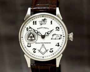 Master Mason Blue Lodge Wristwatch - Annuit Coeptis - Bricks Masons