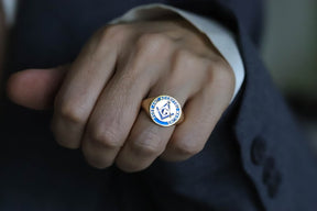 Master Mason Blue Lodge Ring - 10K To 18K Gold Free & Accepted Masons