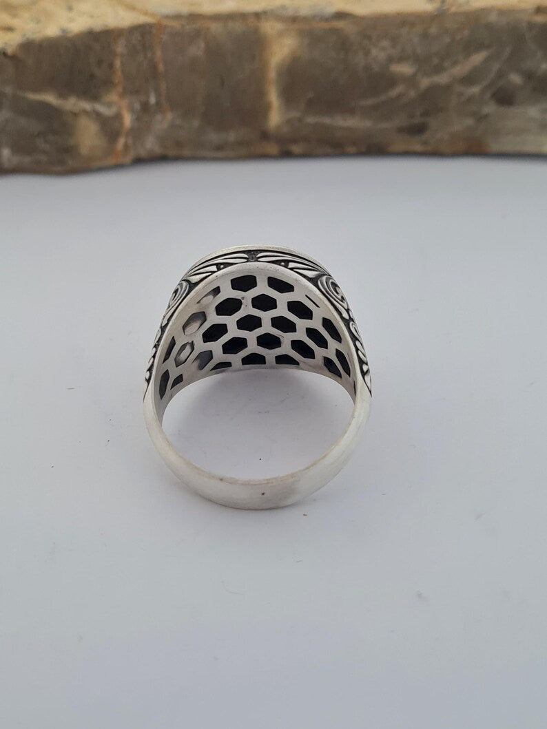 Master Mason Blue Lodge Ring - Handmade Sterling Silver Masonic - Bricks Masons