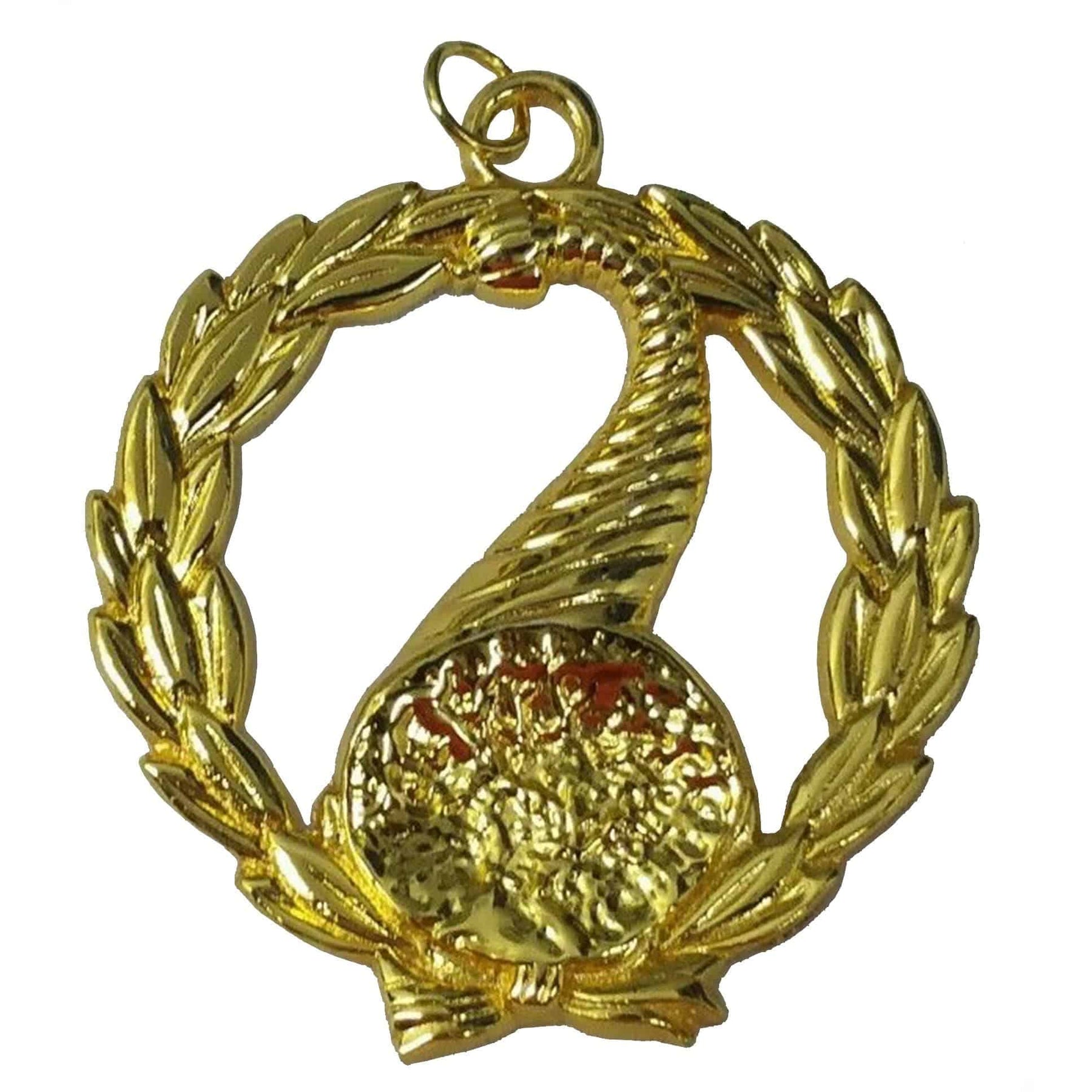 Junior Grand Steward Blue Lodge Officer Collar Jewel - Gold Metal - Bricks Masons