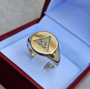 33rd Degree Scottish Rite Ring - 9K Gold