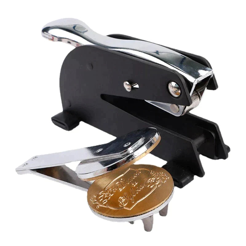 Knights of Constantinople Desktop Seal Press - Stainless Steel With Black Customizable - Bricks Masons