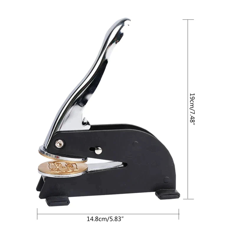 Knights of Constantinople Desktop Seal Press - Stainless Steel With Black Customizable - Bricks Masons