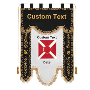 Knights Templar Banner - Machine Embroidery Fully Customizable - Bricks Masons