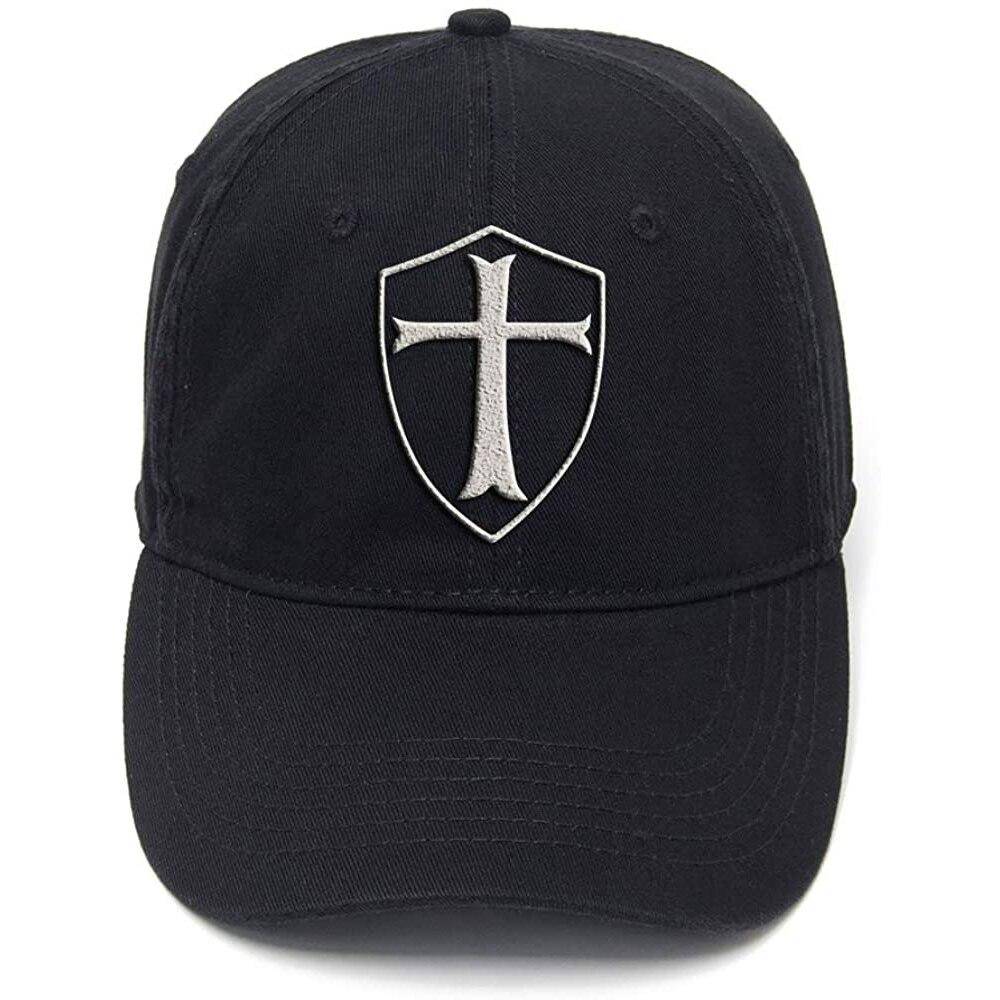 Knights Templar Baseball Cap - Shield Washed Cotton Adjustable (Multiple colors) - Bricks Masons