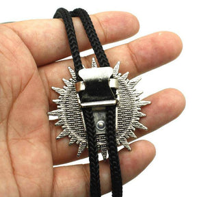Knights Templar Bolo Tie - Silver & Black - Bricks Masons
