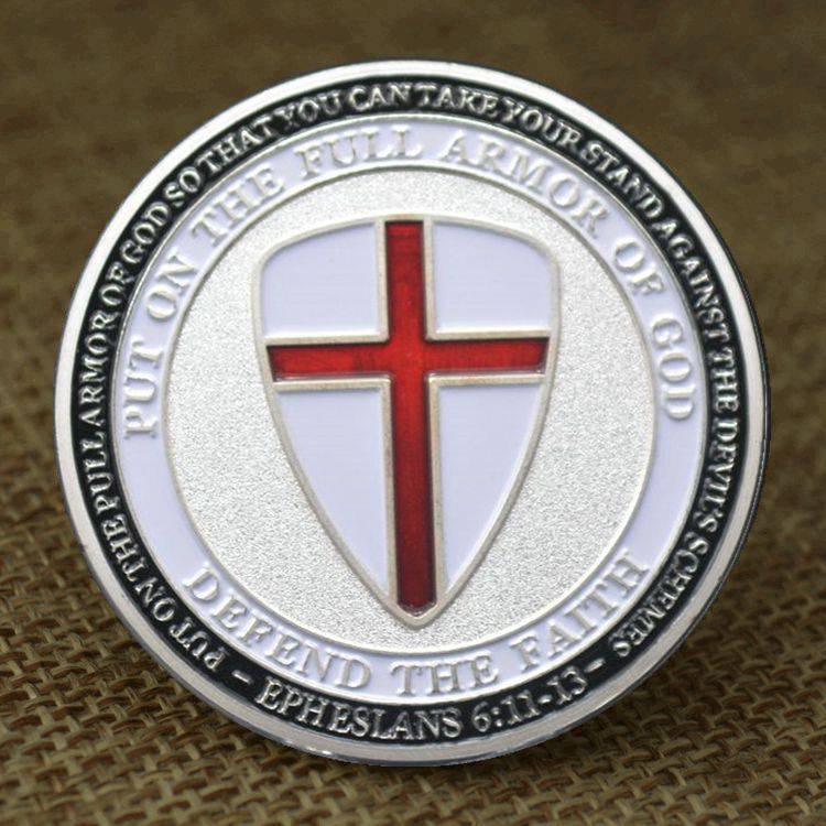 Knights Templar Coin - Put on The Full Armor of God Ephesians - Bricks Masons
