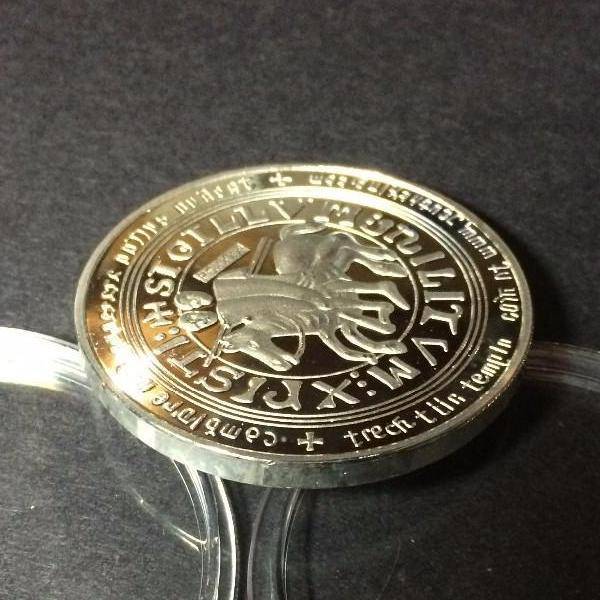 Knights Templar Commandery Coin - Wide Cross Shield Black - Bricks Masons