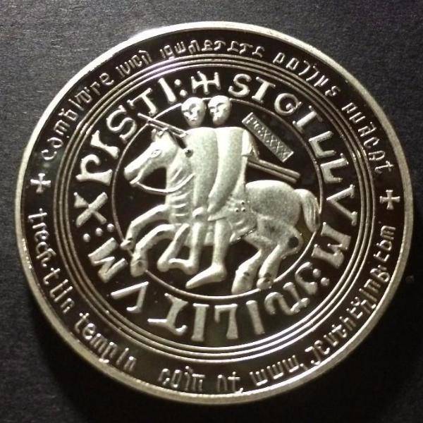Knights Templar Commandery Coin - Wide Cross Shield Black - Bricks Masons