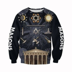 Knights Templar Hoodie - Autumn and Winter 3D Printed - Bricks Masons