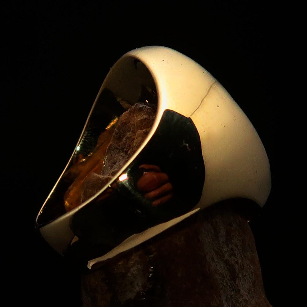 Knights Templar Ring - Blue Brass Lorraine Cross - Bricks Masons