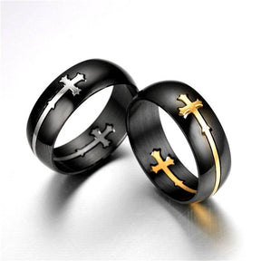 Knights Templar Ring - Cross Gold & Silver - Bricks Masons