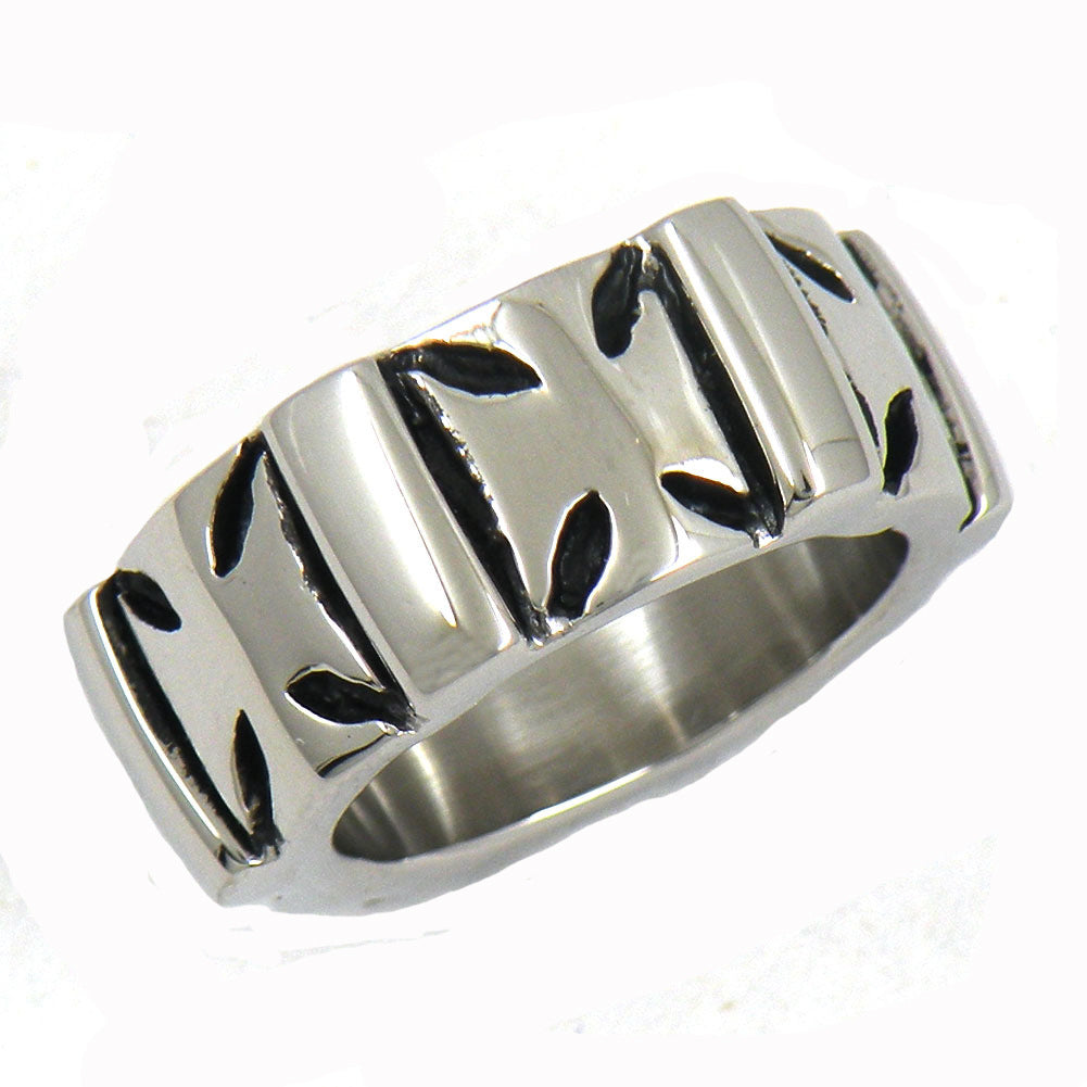 Knights Templar Commandery Ring - Stainless Steel Silver Cross - Bricks Masons