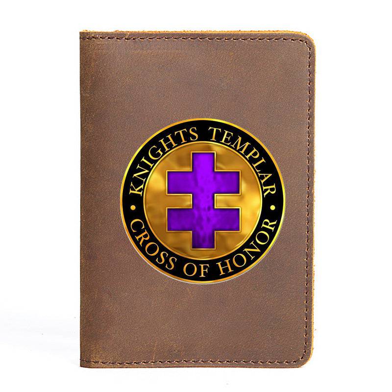Knights Templar Wallet - Genuine Leather Cross Of Honor - Bricks Masons