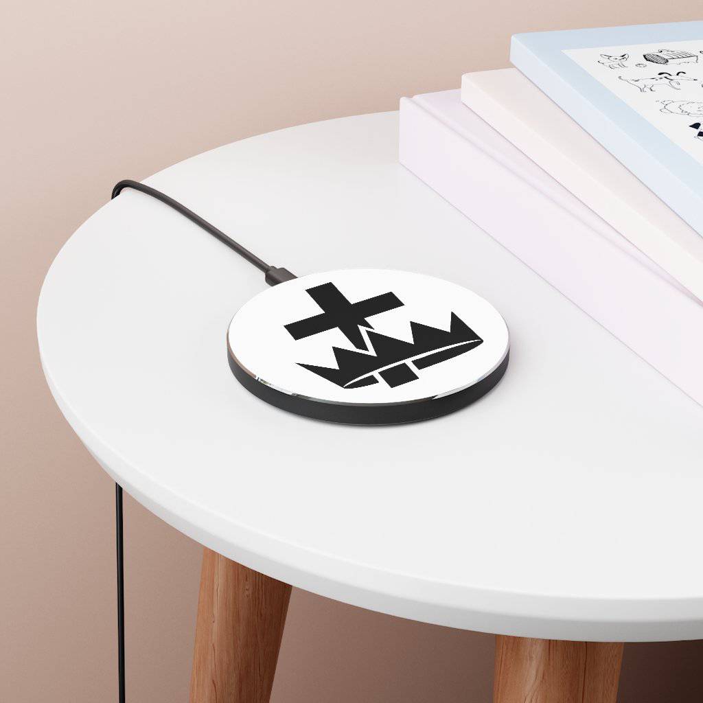 Knights Templar Wireless Charger - Black & White - Bricks Masons