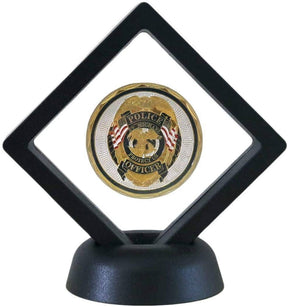 Masonic Coin Holder - 3D Floating Coin Display Black & White - Bricks Masons