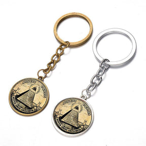 Masonic Keychain - Annuit Coeptis Novus Ordo Sectorum - Bricks Masons
