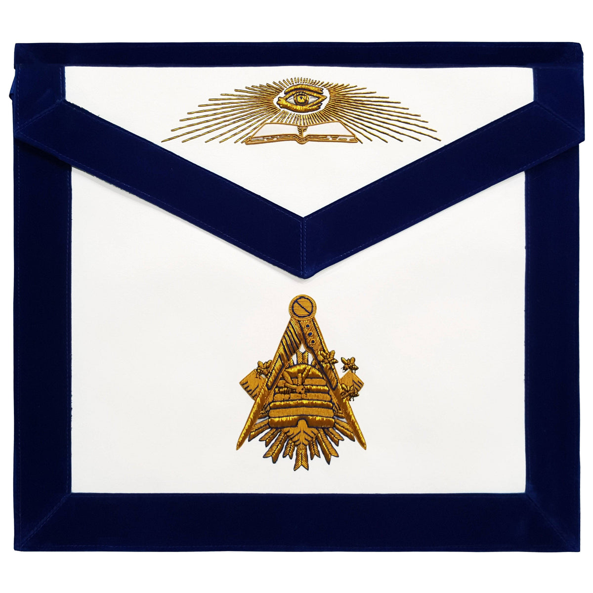 Master Mason Blue Lodge Apron - Hand Embroidery - Bricks Masons