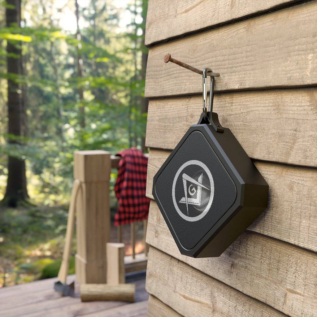 Master Mason Blue Lodge Bluetooth Speaker - Waterproof Square & Compass G - Bricks Masons