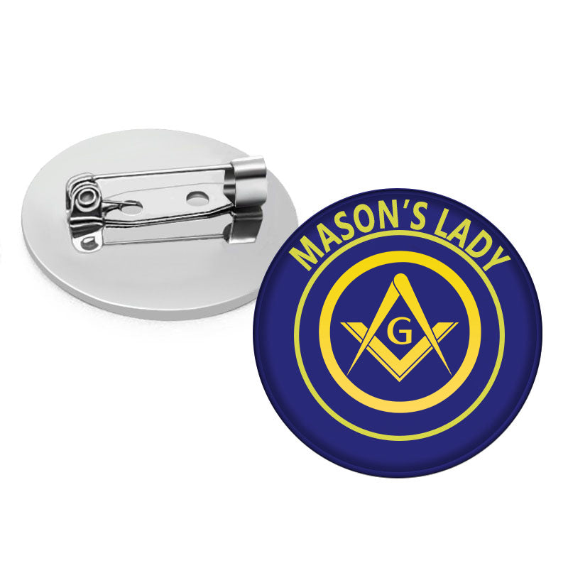 Master Mason Blue Lodge Brooch - Mason's Lady - Bricks Masons