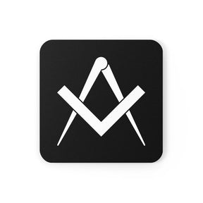 Master Mason Blue Lodge Coaster - Square & Compass 4 Pieces Set - Bricks Masons