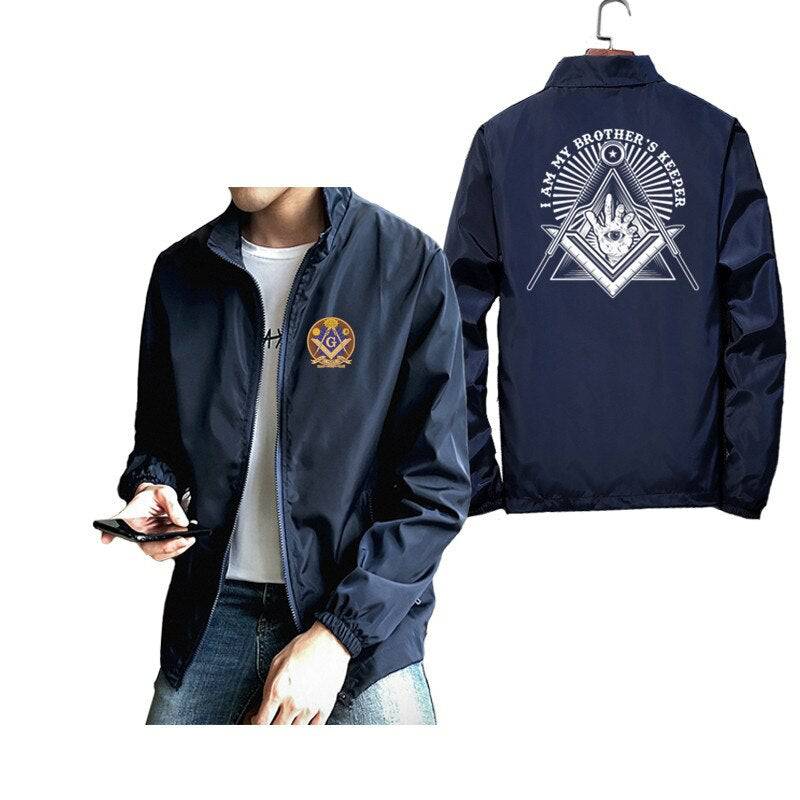 Master Mason Blue Lodge Jacket - Brothers Keeper Square & Compass G (Multiple Colors) - Bricks Masons