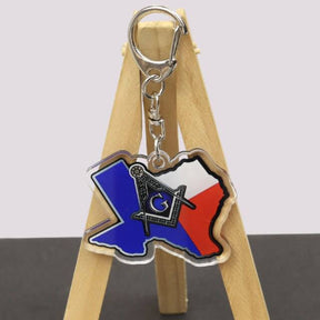 Master Mason Blue Lodge Keychain - Square and Compass G - Bricks Masons