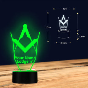 Master Mason Blue Lodge LED Sign - Various Colors - Bricks Masons