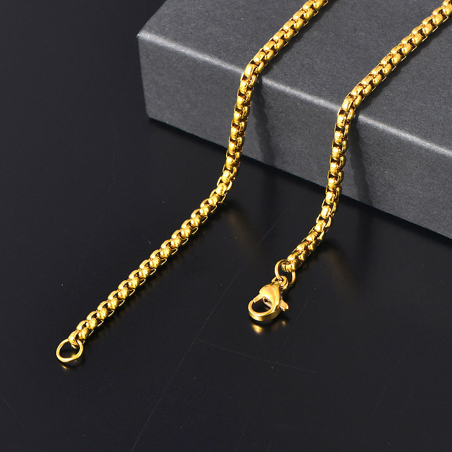 Master Mason Blue Lodge Necklace - Gold & Silver All Seeing Eye Titanium Steel Pendants - Bricks Masons