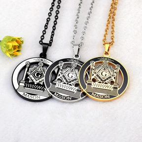 Master Mason Blue Lodge Necklace - Pillars Lodge - Bricks Masons